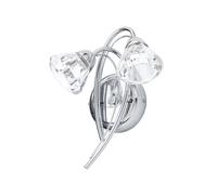 BHS Lighting BHS Marianne 2 Light Wall Fitting in Polished Chrome Finish with Clear Glass
