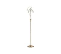 BHS Lighting BHS Marianne 3 Light Floor Lamp in Antique Brass Finish with Clear Glass