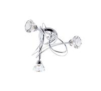 BHS Lighting BHS Marianne 3 Light Flush Ceiling Fitting in Polished Chrome Finish with Clear Glass