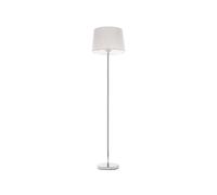 BHS Lighting BHS Mira Single Light Touch Floor Lamp In Chrome finish with Natural Shade