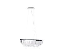 BHS Lighting BHS Paladina 4 Light Oval Bar Ceiling Pendant In Polished Chrome And Clear Finish