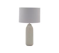 BHS Lighting BHS Quentin Single Light Table Lamp In Grey Finish With Shade