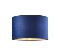 BHS Large Velvet Navy and Brass Easyfit Shade
