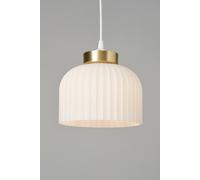 BHS Lighting Binita Ribbed Glass Easy Fit Light Shade in Metallic Gold BHS Lighting Metallic Gold