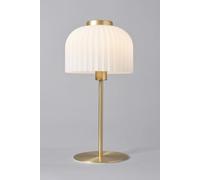 BHS Binita Glass Ribbed Opal & Brass Table Lamp