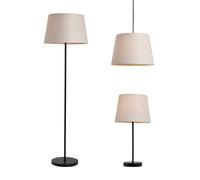 Brie Table and Floor Lamp Set with Shade BHS Lighting Black One Size