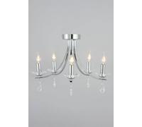 Bugsy Flush Ceiling Light BHS Lighting Metallic Silver One Size