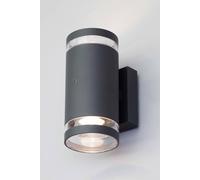 Bhs Lighting Cinder Up And Down Outdoor Wall Light With Photocell In Dark Grey Dark Grey One Size