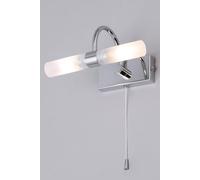 Forum Spa Corvus 2 Lamp Wall Light | Polished Chrome | Glass/Metal | 205mm
