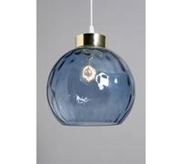 BHS Dexta Dimple Glass Easy Fit Lampshade - Blue