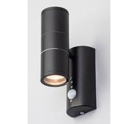 BHS Lighting Delting Up & Down Outdoor Wall Light with Sensor in Black BHS Lighting Black