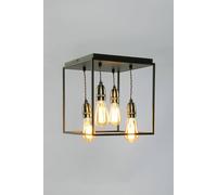 Dexter Flush Ceiling Light BHS Lighting Black One Size
