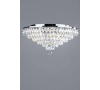 Bhs Lighting Elsa Flush Ceiling Light In Silver Silver One Size
