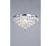 Bhs Lighting Elsa Small Flush Ceiling Light In Silver Silver One Size