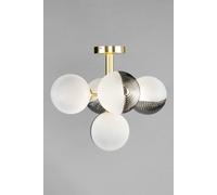 Emile Flush Ceiling Light BHS Lighting Gold One Size