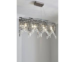 BHS Lighting Esme Diner Pendant Ceiling Light in Silver BHS Lighting Silver