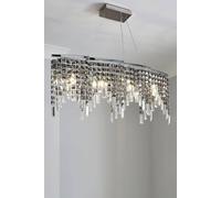 Esme Diner Pendant Ceiling Light BHS Lighting Silver One Size