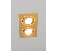 BHS Lighting Faina Double Squared Spot Light in Gold BHS Lighting Gold