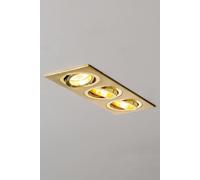BHS Lighting Faina Triple Squared Spot Light in Gold BHS Lighting Gold