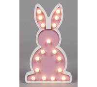 Glow Bunny Battery Operated LED Table Light In Pink Finish