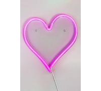Glow Heart Neon Wall Light BHS Lighting Pink One Size