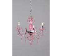 Glow Marie Therese Kids 3 Light Chandelier - Pink