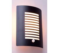 Bhs Lighting Hale Outdoor Wall Light With Sensor In Black Black One Size
