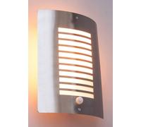 Bhs Lighting Hale Outdoor Wall Light With Sensor In Metallic Silver Metallic Silver One Size