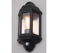 Bhs Lighting Hunda Outdoor Wall Light With Sensor In Black Black One Size