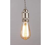 BHS Lighting Industrial Style Pendant Ceiling Light in Metallic Silver BHS Lighting Metallic Silver