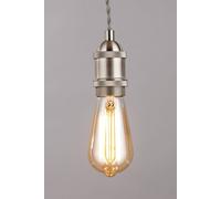 BHS Lighting Industrial Style Pendant Ceiling Light in Metallic Silver BHS Lighting Metallic Silver