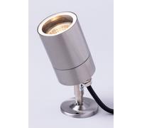 Bhs Lighting Jared Steel Outdoor Spike Light In Metallic Silver Metallic Silver One Size