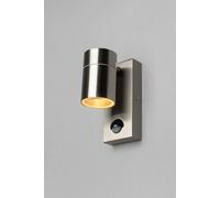 Bhs Lighting Jared Steel Outdoor Up Or Down Wall Light With Sensor In Silver Silver One Size