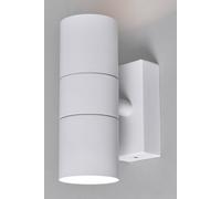 BHS Lighting Jared White Outdoor Up & Down Wall Light BHS Lighting White