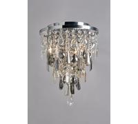 BHS Lighting Jennifer Flush Ceiling Light in Metallic Silver BHS Lighting Metallic Silver