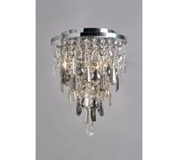Bhs Lighting Jennifer Flush Ceiling Light In Metallic Silver Metallic Silver One Size
