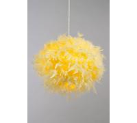 Litecraft Glow Feather Ball Easy Fit Light Shade - Yellow