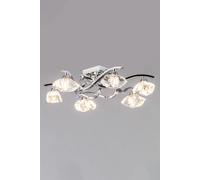 Large Bella Flush Ceiling Light BHS Lighting Metallic Silver One Size