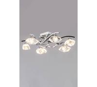 Large Bella Flush Ceiling Light BHS Lighting Metallic Silver One Size