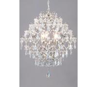 Large Lisa Pendant Ceiling Light BHS Lighting Metallic Silver One Size