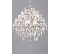 Large Lisa Pendant Ceiling Light BHS Lighting Metallic Silver One Size