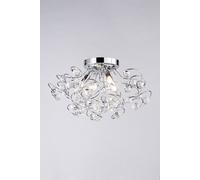 BHS Lighting Lila Flush Ceiling Light in Metallic Silver BHS Lighting Metallic Silver