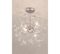 Lila Sputnik Flush Ceiling Light BHS Lighting Metallic Silver One Size