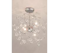 Lila Sputnik Flush Ceiling Light BHS Lighting Metallic Silver One Size