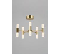 BHS Guarda Metal 10 Light Semi Flush Ceiling Light - Brass