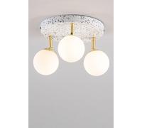 BHS Lighting Lott Triple Spotlight Plate Ceiling Light in Gold BHS Lighting Gold