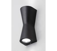 Bhs Lighting Melby Up And Down Outdoor Wall Light In Black Black One Size