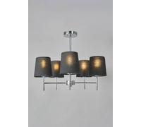 Bhs Lighting Mira Semi Flush Ceiling Light In Silver Silver One Size