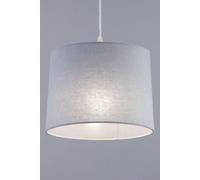 Bhs Lighting Mira Small Linen Easy Fit Light Shade In Grey Grey 25cm diameter x 19cm high