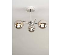 Bhs Lighting Nera Semi Flush Ceiling Light In Silver Silver One Size